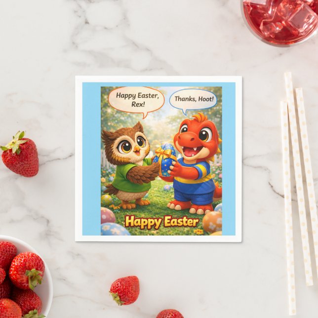 Fröhliche Ostern Kinder Feiertags Servietten (Beispiel)