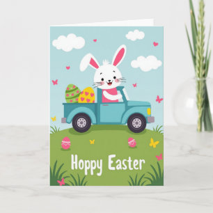 Fröhliche Ostern LKW-Fahrt Karte