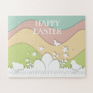 Fröhliche Ostern, Naturferien im Frühling Puzzle