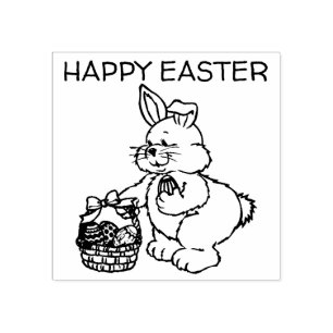 Fröhliche Ostern oder Ihr Text-niedlicher Gummistempel