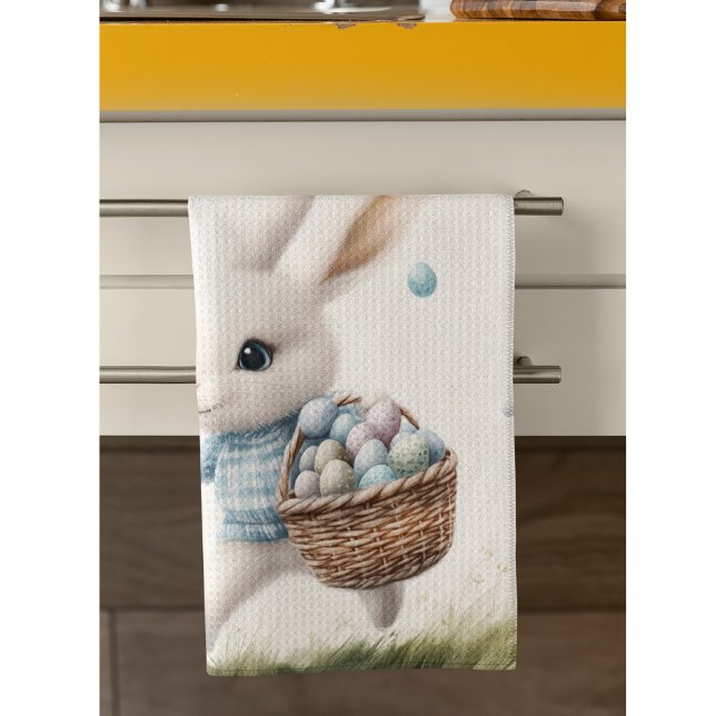 Fröhliche Ostern, Osterhasen mit Eiern Geschirrtuch (Von Creator hochgeladen)