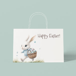 Fröhliche Ostern, Osterhasen mit Eiern Große Geschenktüte
