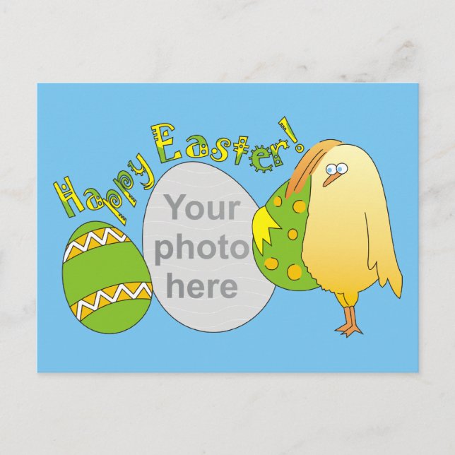 Fröhliche Ostern! Personalisierte Foto-Postkarten Feiertagspostkarte (Vorderseite)