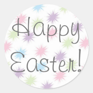 Fröhliche Ostern! Runder Aufkleber