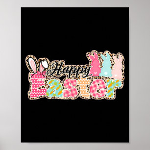 Fröhliche Ostern Sprüche Ei Hase  Poster