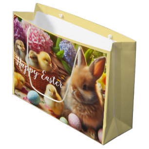 Fröhliche Ostern Süße Feiertags-Papiergeschenktüte Große Geschenktüte