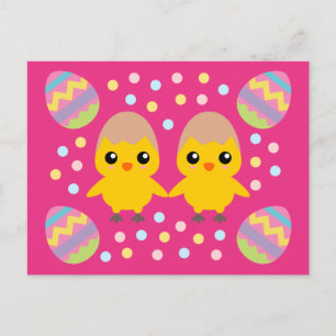 Fröhliche Ostern Süße Küken Postkarte