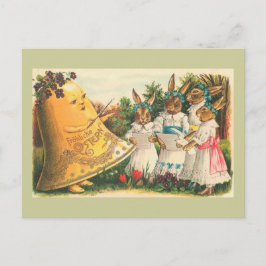 Fröhliche Ostern Vintage Easter Bunnies Feiertagspostkarte
