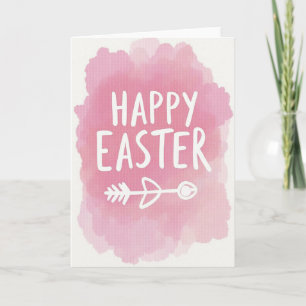 Fröhliche Ostern Wasserfarbe Kunstkarte Karte