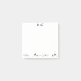 Fröhliche Ozeanhaie Kunst Post-it Klebezettel