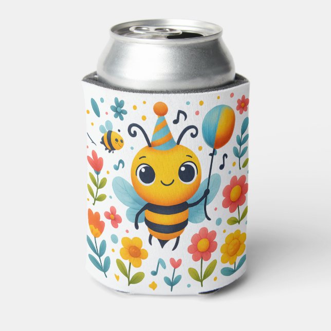 Fröhliche Party-Biene-Getränkehalter Dosenkühler (Kanne Rückseite)