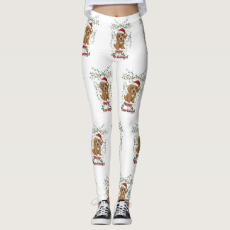 Fröhliche Paw-lidays Weihnachts Cockapoo Design Leggings