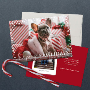 Fröhliche Pawlidays Haustierliebhaber-Feiertags-Gr Feiertagskarte