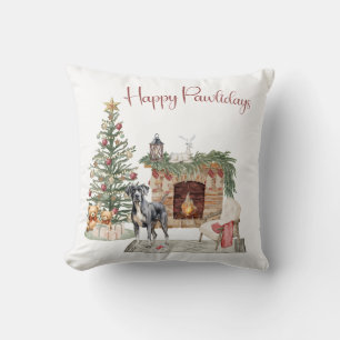Fröhliche Pawlidays-Hunde-Design - Dogge Kissen