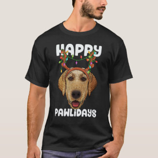 Fröhliche Pawlidays Labrador Retriever Weihnachten T-Shirt