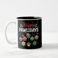 Fröhliche Pawlidays Lustiger Weihnachts Hund Pfote