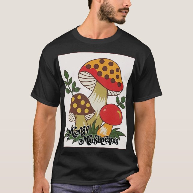 fröhliche Pilze T-Shirt (Vorderseite)