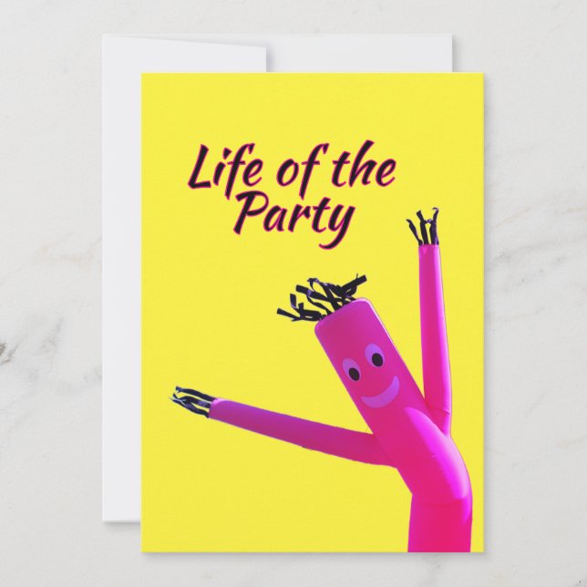 Fröhliche Pink Party Leben  Einladung (Vorderseite)