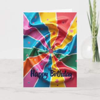Fröhliche Pinwheel-Geburtstagskarte Karte