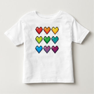 Fröhliche Pixel Rainbow Hearts - Neuartiger T - Sh Kleinkind T-shirt