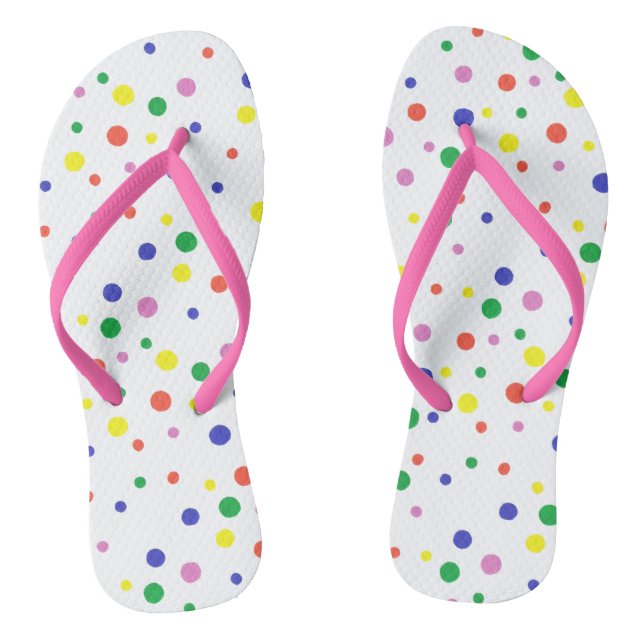 Fröhliche Polka Dots Flipflops (Fußbett)