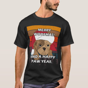 Fröhliche Pug-Weihnachten, frohe Woofmas! und ein T-Shirt