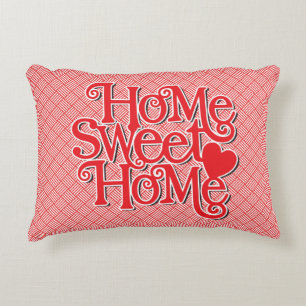 Fröhliche Red Zuhause Sweet Zuhause Throw Kissen