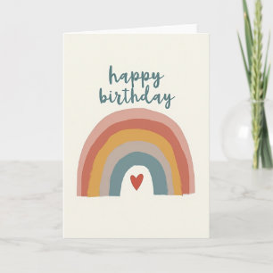Fröhliche Regenbogen-Herz-Karte Karte