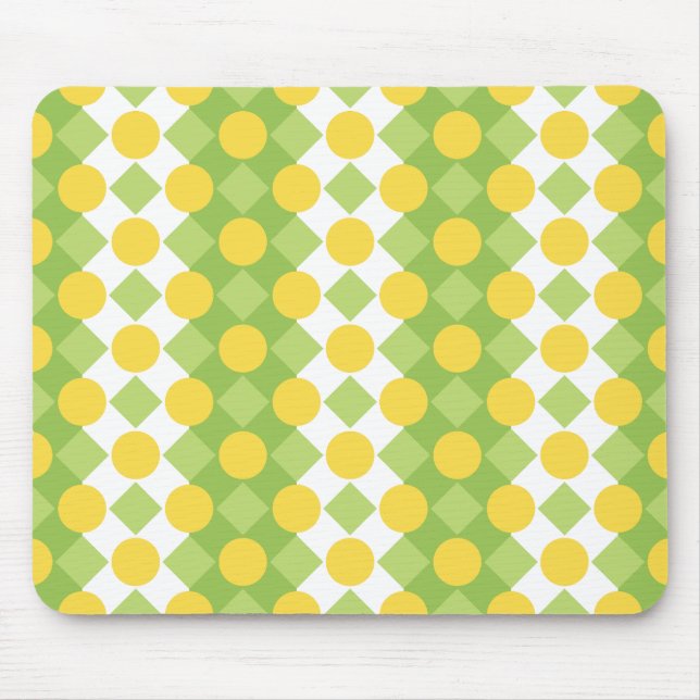 Fröhliche Reihen von Formen Muster Mousepad (Vorne)