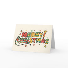 Fröhliche Retro-Kinder-Schriftart Frohe Weihnachte