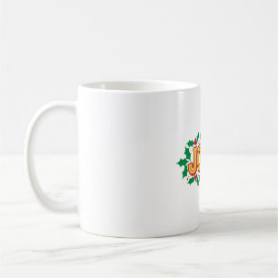Fröhliche Retro-Weihnachtstypografie-Kunst Kaffeetasse