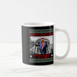 Fröhliche Rizzmas Trump Lustiger Humorvoller Trump Kaffeetasse