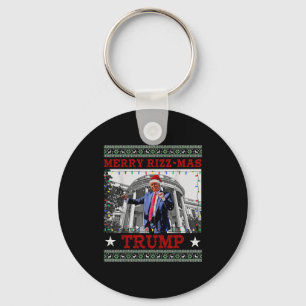 Fröhliche Rizzmas Trump Lustiger Humorvoller Trump Schlüsselanhänger