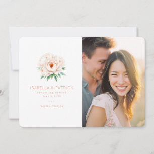 Fröhliche rosa florale Hochzeit Save The Date