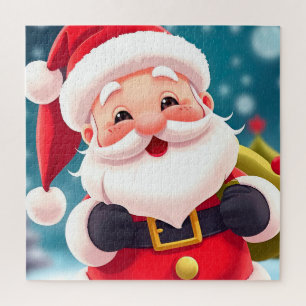 Fröhliche Santa-Claus-Illustration zum Feiern Puzzle