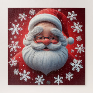 Fröhliche Santa-Schneelandschaft für festliche Puz Puzzle