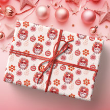 Fröhliche Santa-Stimmung Rosa Retro-Feiertag