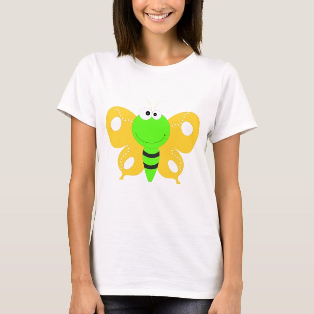 Fröhliche Schmetterling T-Shirt (Vorderseite)