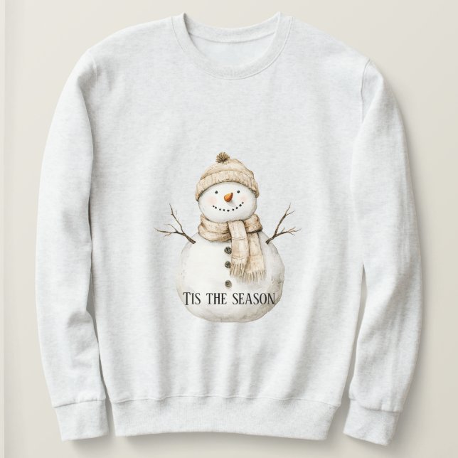 Fröhliche Schneemann Weihnachten Sweatshirt (Design vorne)