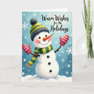 Fröhliche Schneemann-Weihnachtskarte Karte