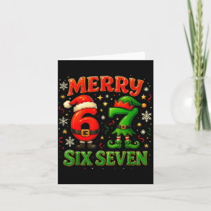 Fröhliche Sechs Sieben Lustiges Meme 67 Weihnachte Karte