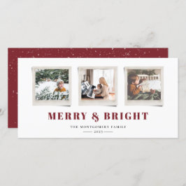 Fröhliche Sentiments Snapshot Holiday Card