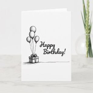 Fröhliche Skizze zum Geburtstag Karte