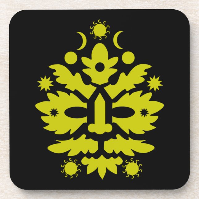 fröhliche Sommersonne Mittelsommer Getränkeuntersetzer (Vorderseite)