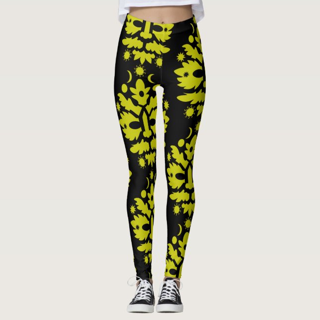 fröhliche Sommersonne Mittelsommer Leggings (Vorderseite)