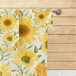 Fröhliche Sonnenblumen Badetuch Set