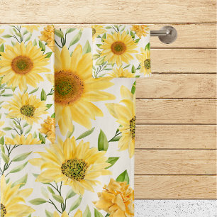 Fröhliche Sonnenblumen Badetuch Set