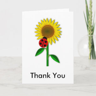 Fröhliche Sonnenblumen-Dankeskarten Dankeskarte