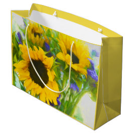 fröhliche Sonnenblumen Große Geschenktüte