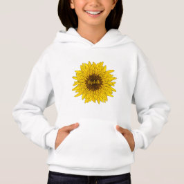 fröhliche Sonnenblumenhose mit individuelle Name Hoodie